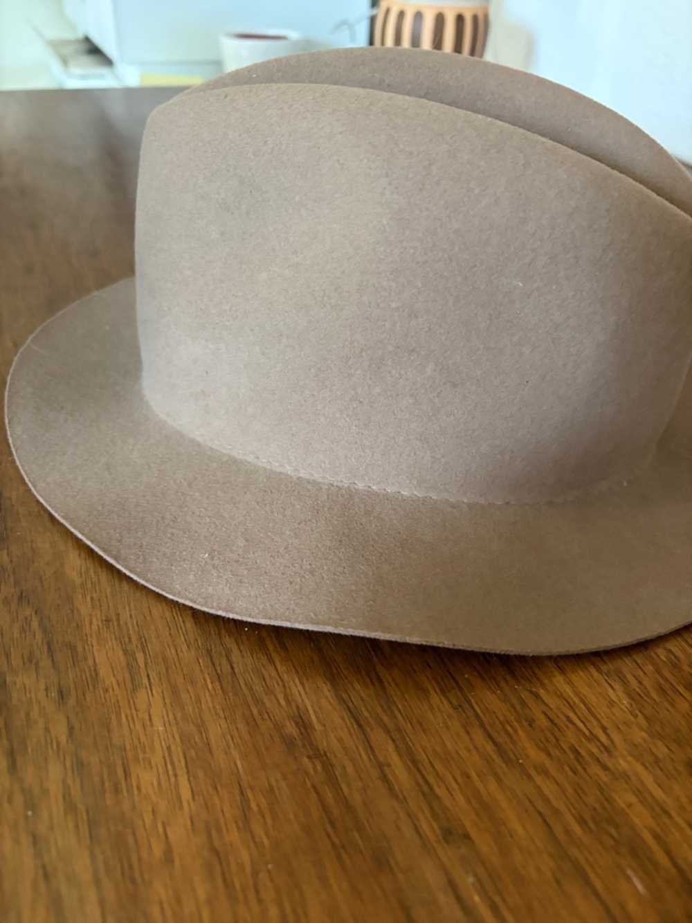 rag & bone Tan Felt Fedora Hat